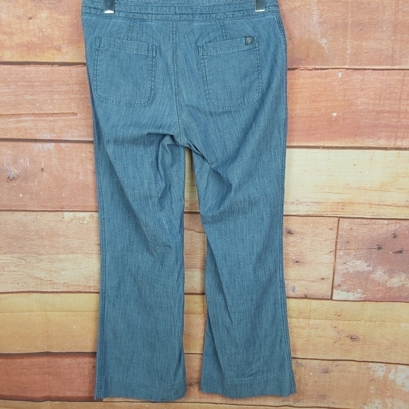 🍄3/50$🍄 The North Face chambray wide leg light pants cotton blend size 4 - Picture 5 of 8